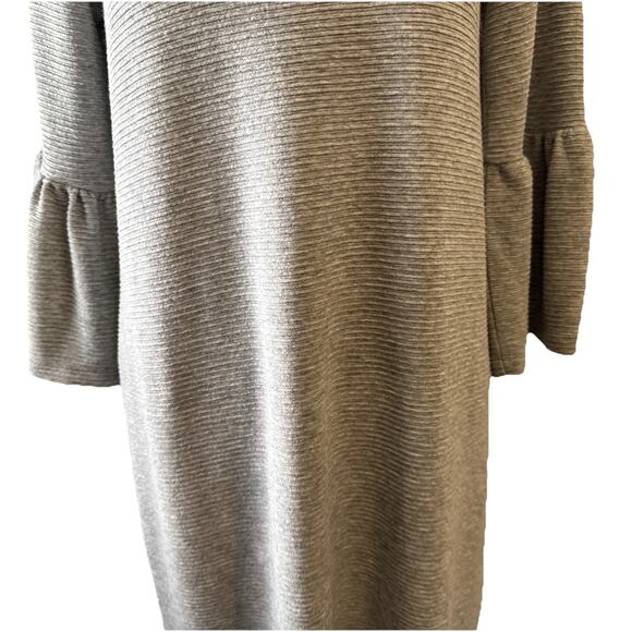 FRENCH CONNECTIONParos Sudan Bell Sleeve Shift Dress In Light Gray Melange Sz 6 - Picture 5 of 12
